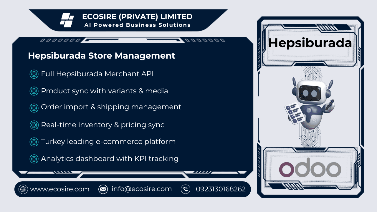Hepsiburada Store Management — Comprehensive Hepsiburada Store Management for Odoo 19/18/17 — Image 1 of 1