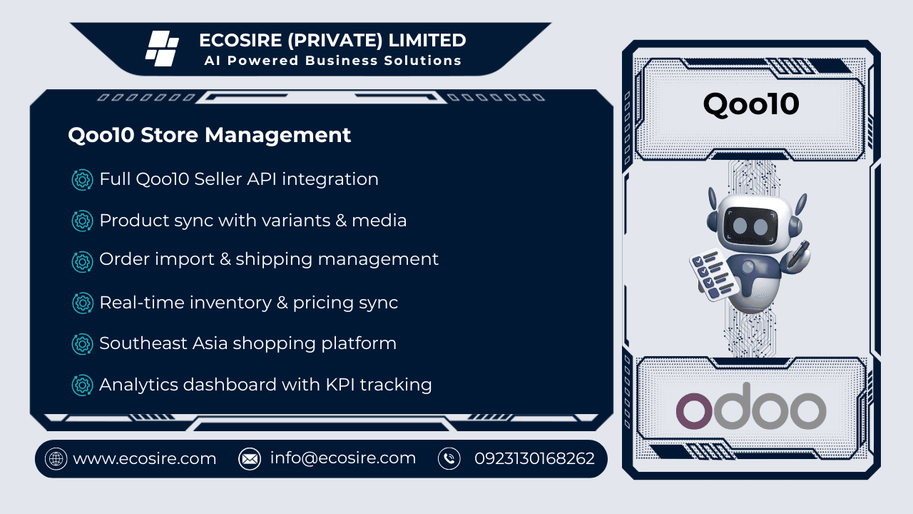Qoo10 Store Management — Comprehensive Qoo10 Store Management for Odoo 19/18/17 — Image 1 of 1
