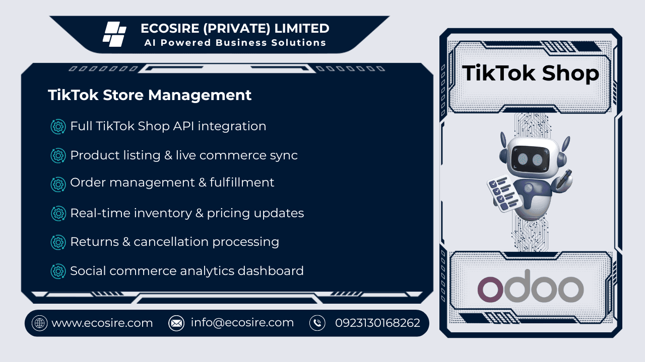 TikTok Shop Store Management — Enterprise-grade TikTok Shop-Odoo integration with live shopping, affiliate management, and vi — Image 1 of 1