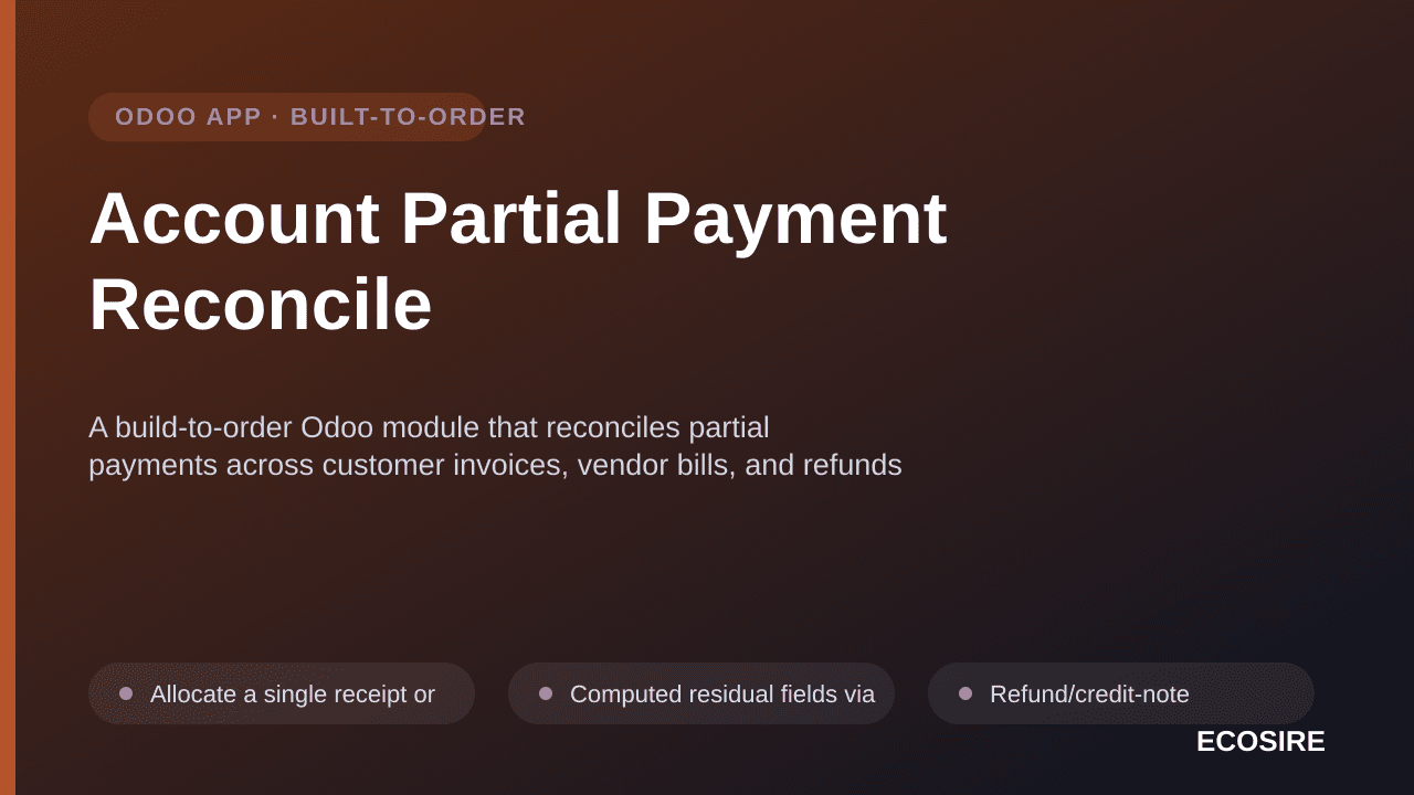 Account Partial Payment Reconcile