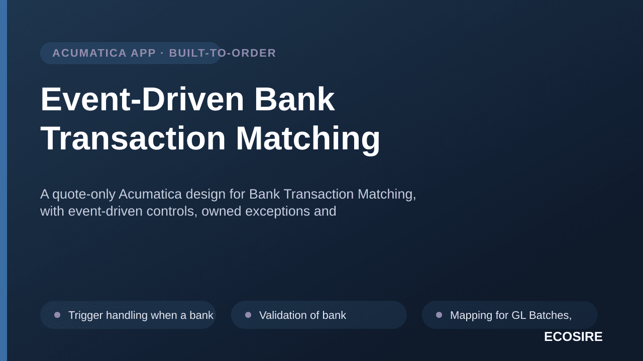 Event-Driven Bank Transaction Matching