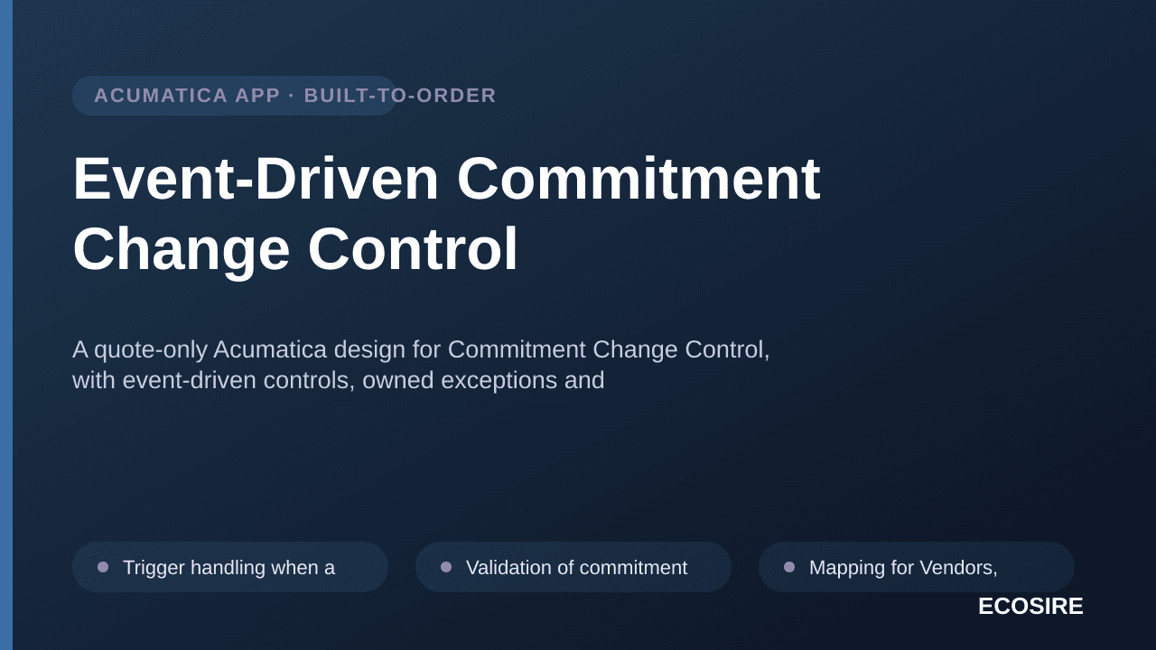 Event-Driven Commitment Change Control
