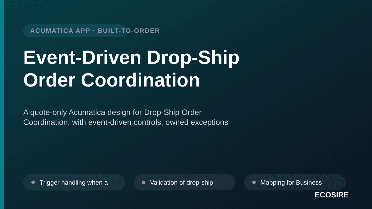 Event-Driven Drop-Ship Order Coordination