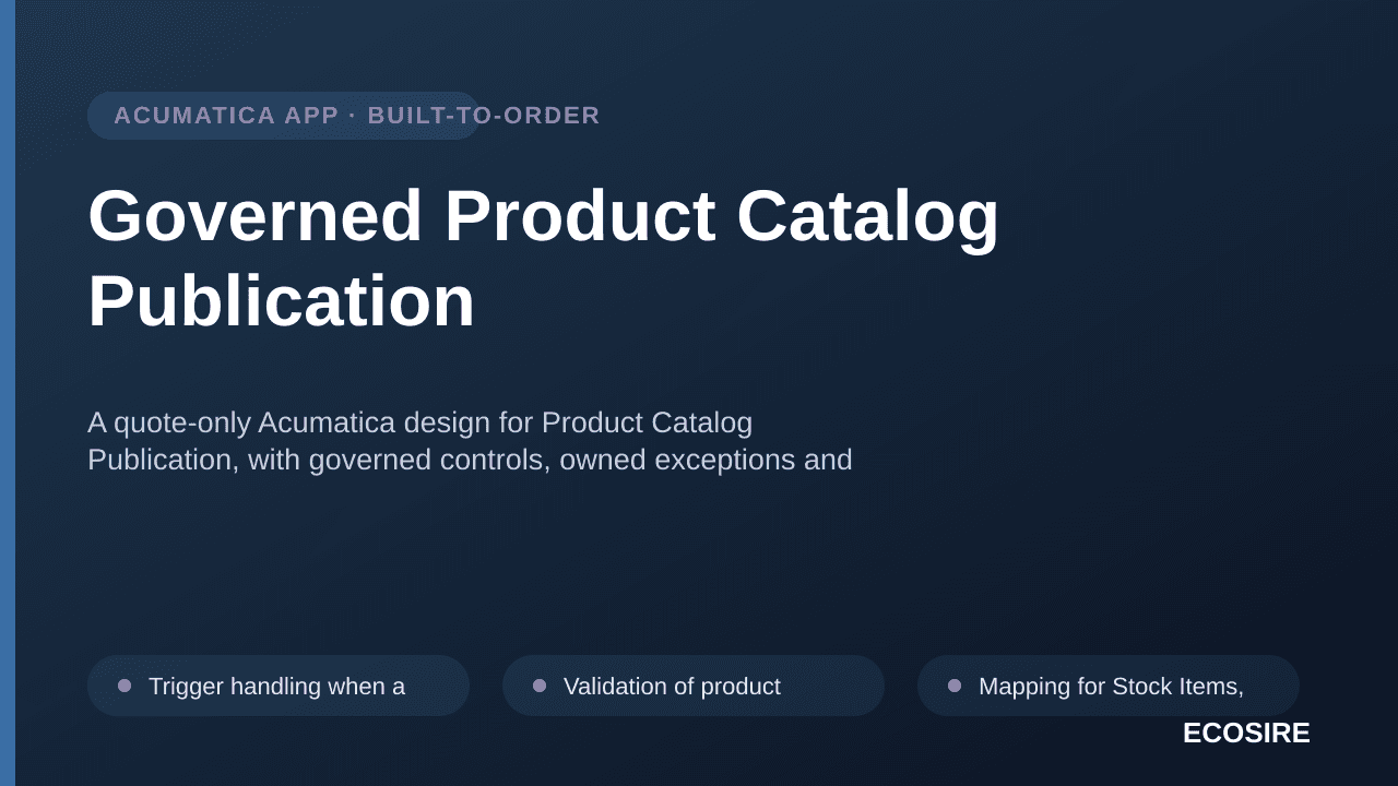 Governed Product Catalog Publication