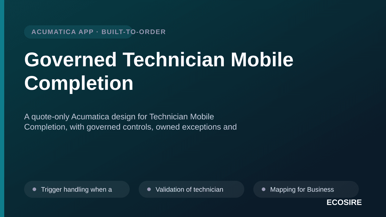 Governed Technician Mobile Completion