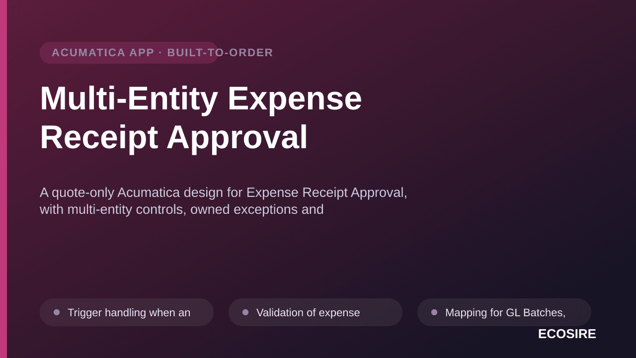 Multi-Entity Expense Receipt Approval