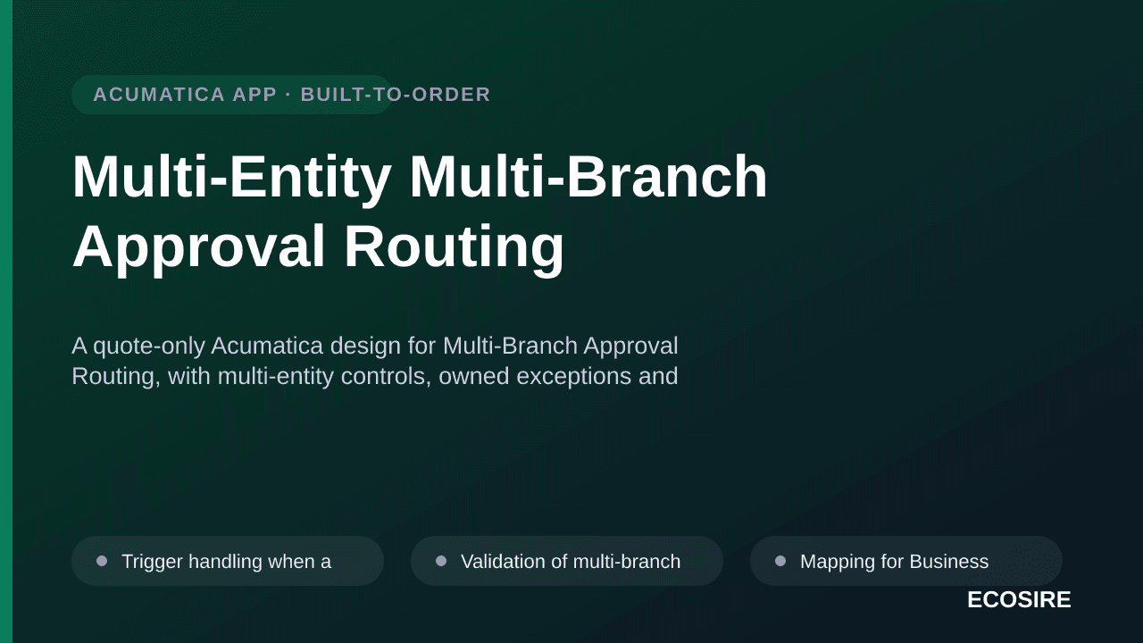Multi-Entity Multi-Branch Approval Routing