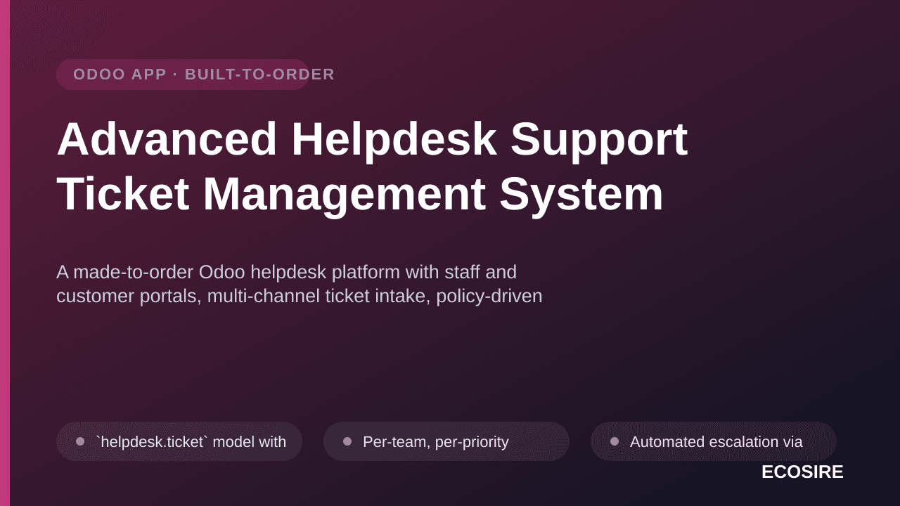 Advanced Helpdesk Support Ticket Management System