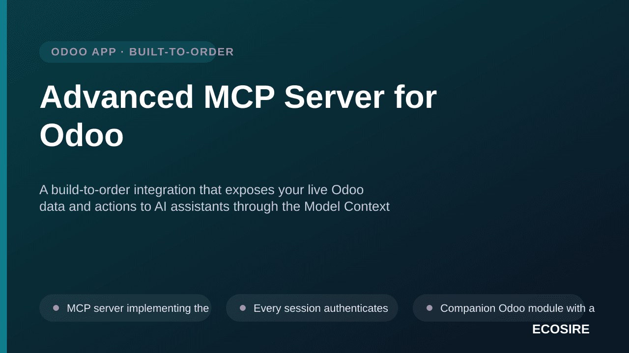 Advanced MCP Server for Odoo — A build-to-order integration that exposes your live Odoo data and actions to AI assistants thr — Image 1 of 3