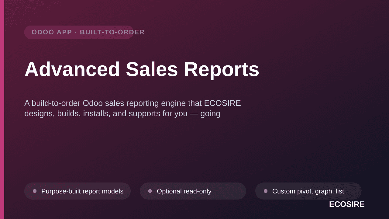 Advanced Sales Reports