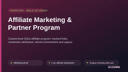 Affiliate Marketing & Partner Program thumbnail 1
