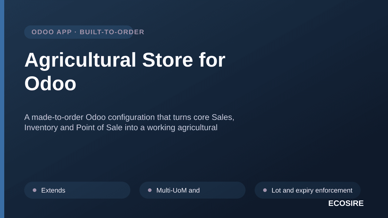 Agricultural Store for Odoo