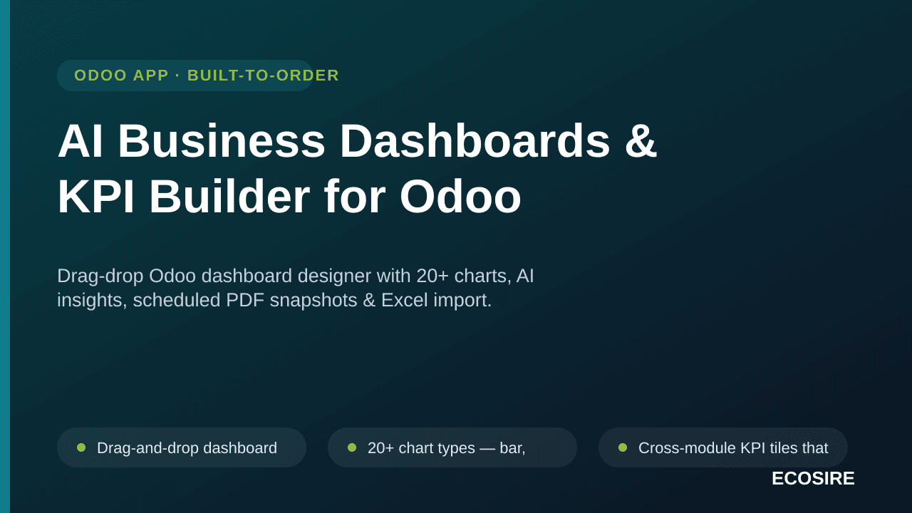 AI Business Dashboards & KPI Builder for Odoo