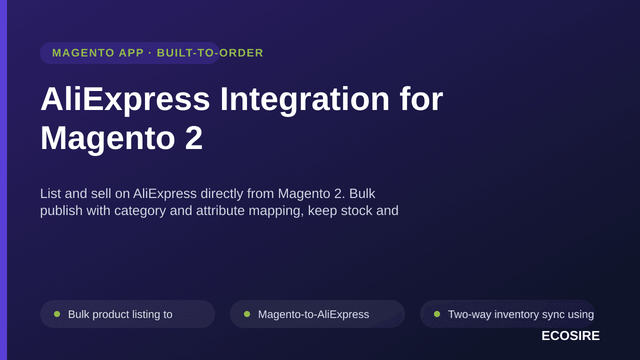 AliExpress Integration for Magento 2 — List and sell on AliExpress directly from Magento 2 — Image 1 of 3