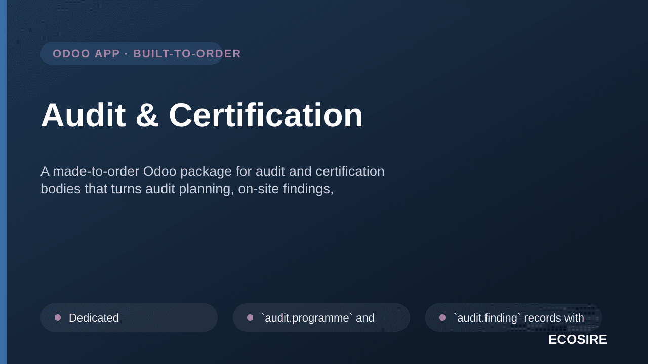 Audit & Certification