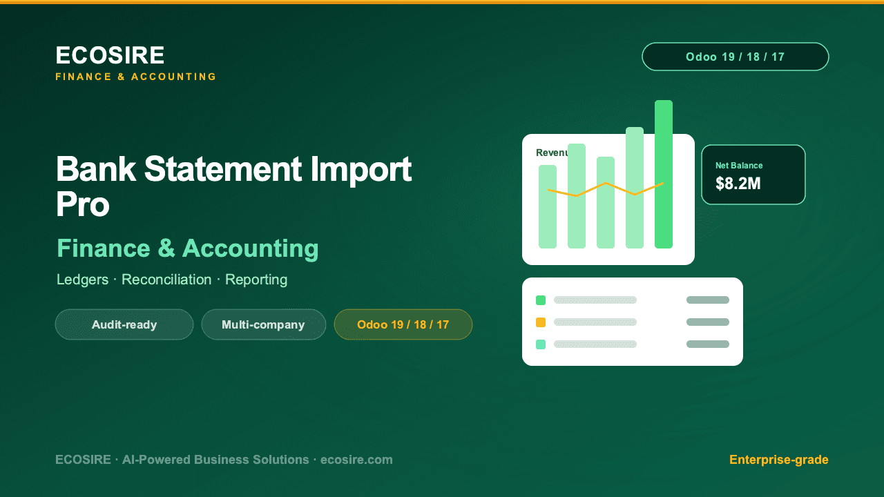 Bank Statement Import Pro — Import bank statements in any format — CSV, XLSX, MT940, CAMT