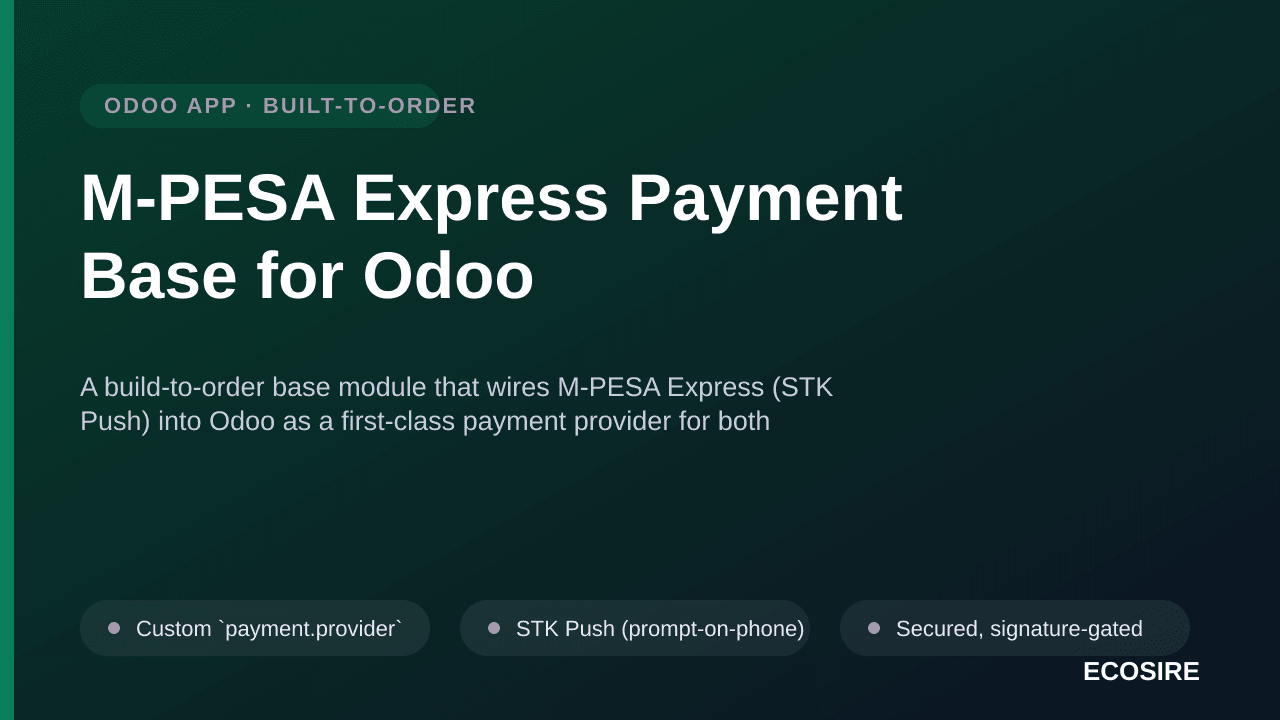 M-PESA Express Payment Base for Odoo