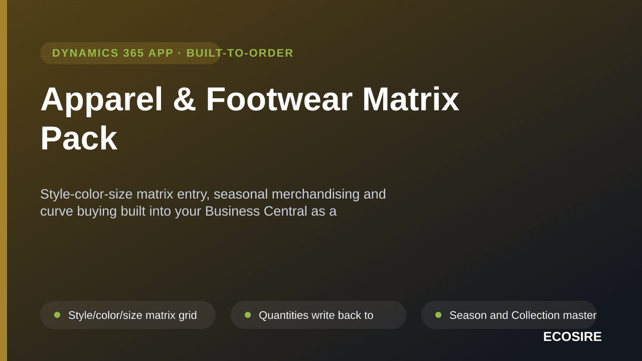Apparel & Footwear Matrix Pack — Style-color-size matrix entry, seasonal merchandising and curve buying built into your Busin — Image 1 of 3
