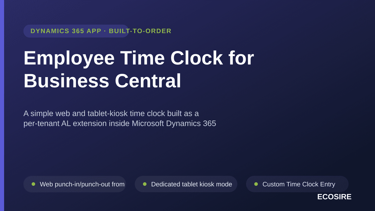 Employee Time Clock for Business Central