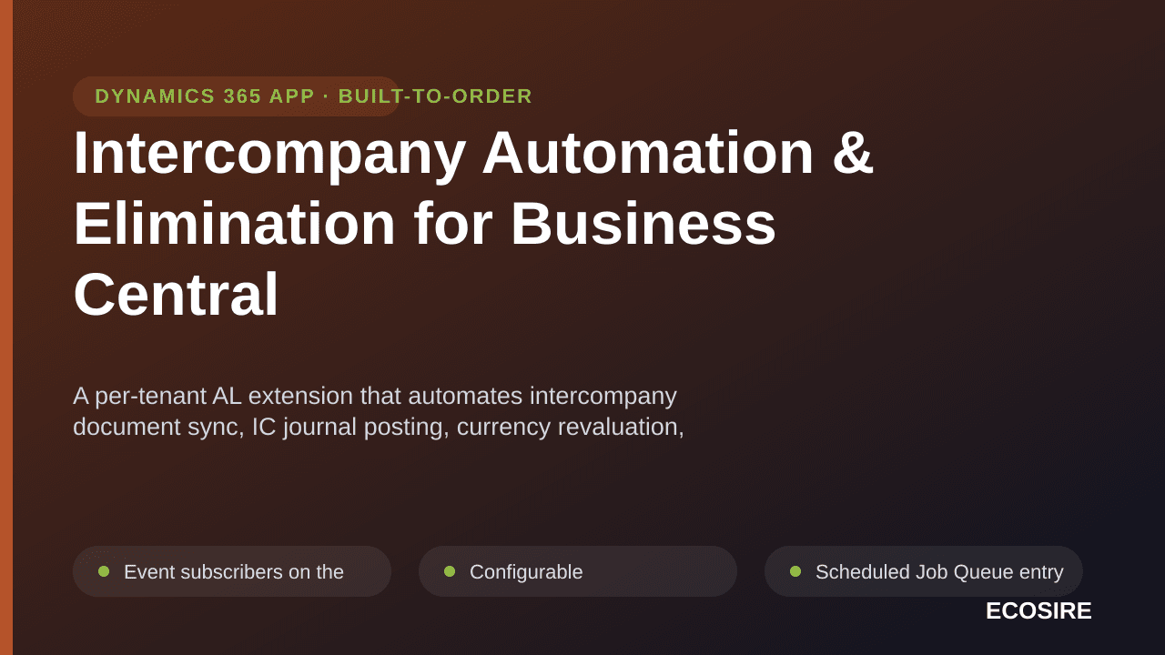 Intercompany Automation & Elimination for Business Central