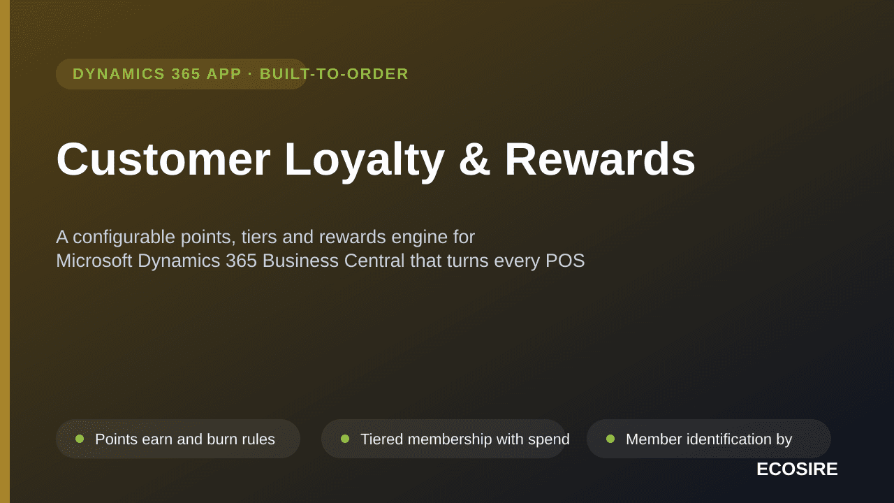 Customer Loyalty & Rewards — A configurable points, tiers and rewards engine for Microsoft Dynamics 365 Business Central that — Image 1 of 3