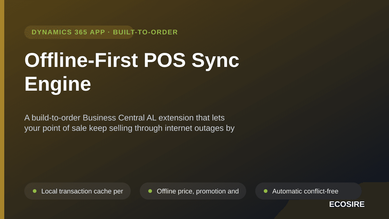 Offline-First POS Sync Engine — A build-to-order Business Central AL extension that lets your point of sale keep selling thro — Image 1 of 3