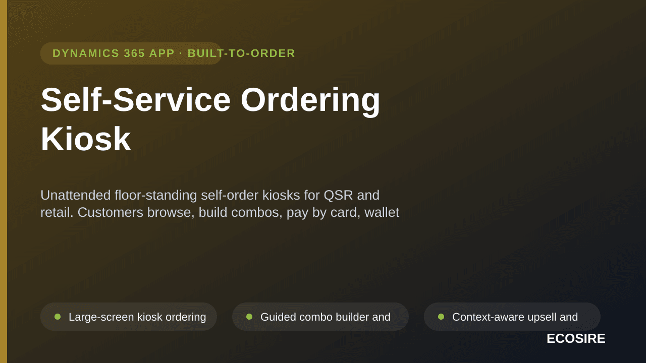 Self-Service Ordering Kiosk — Unattended floor-standing self-order kiosks for QSR and retail — Image 1 of 3