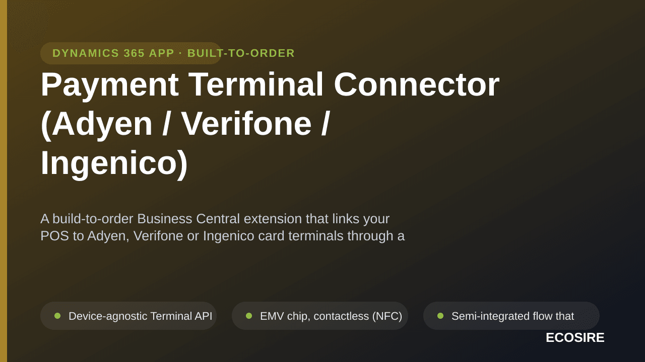 Payment Terminal Connector (Adyen / Verifone / Ingenico)