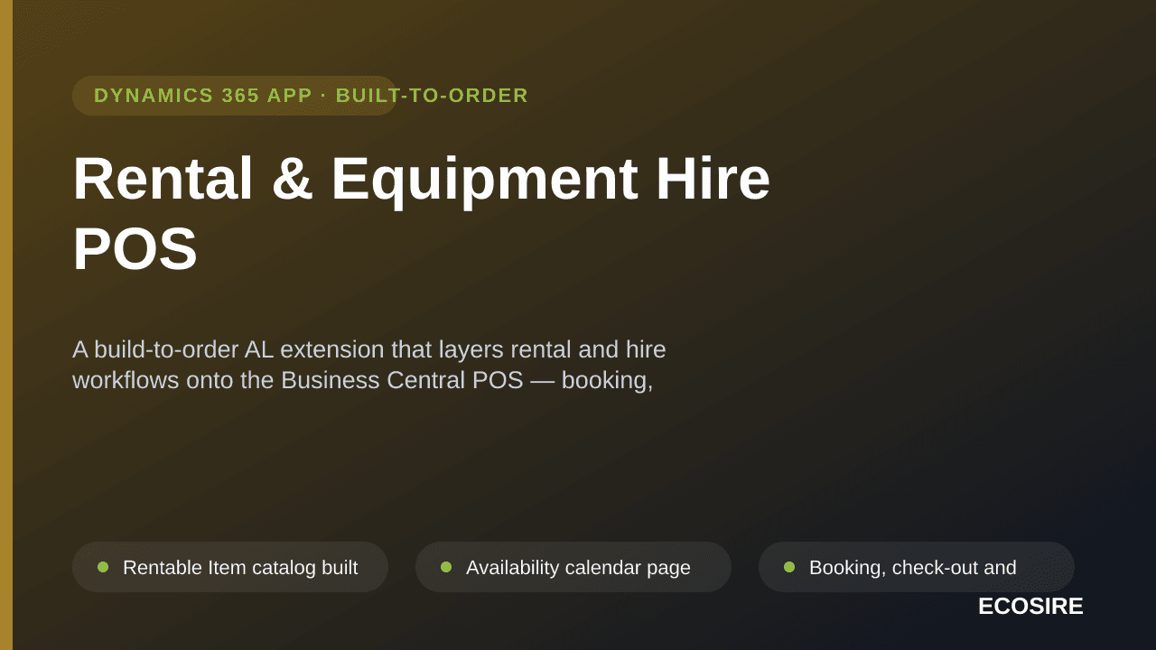 Rental & Equipment Hire POS