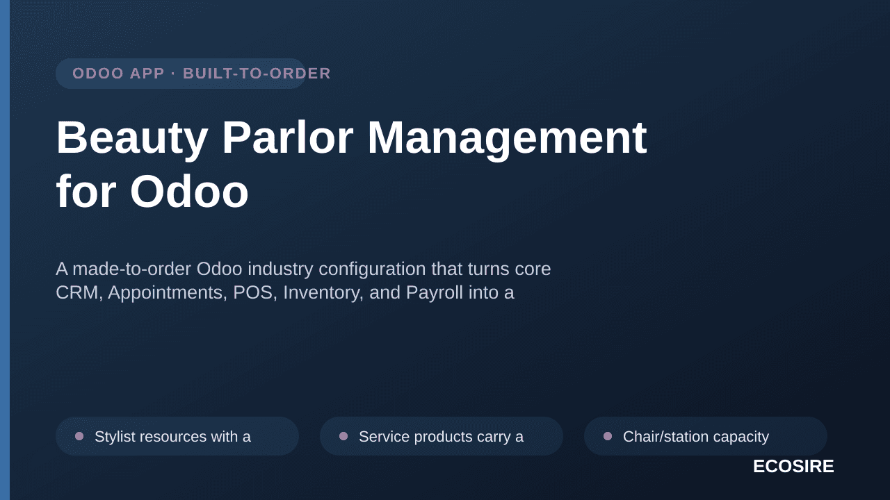 Beauty Parlor Management for Odoo