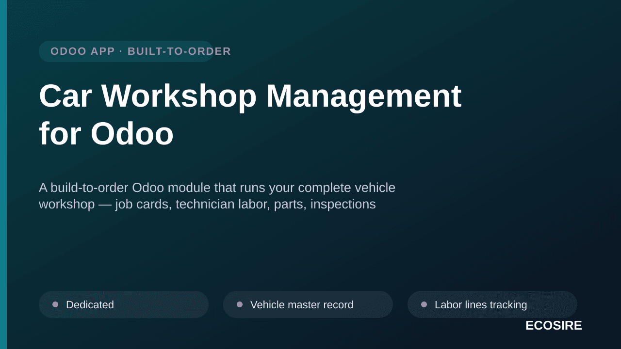 Car Workshop Management for Odoo