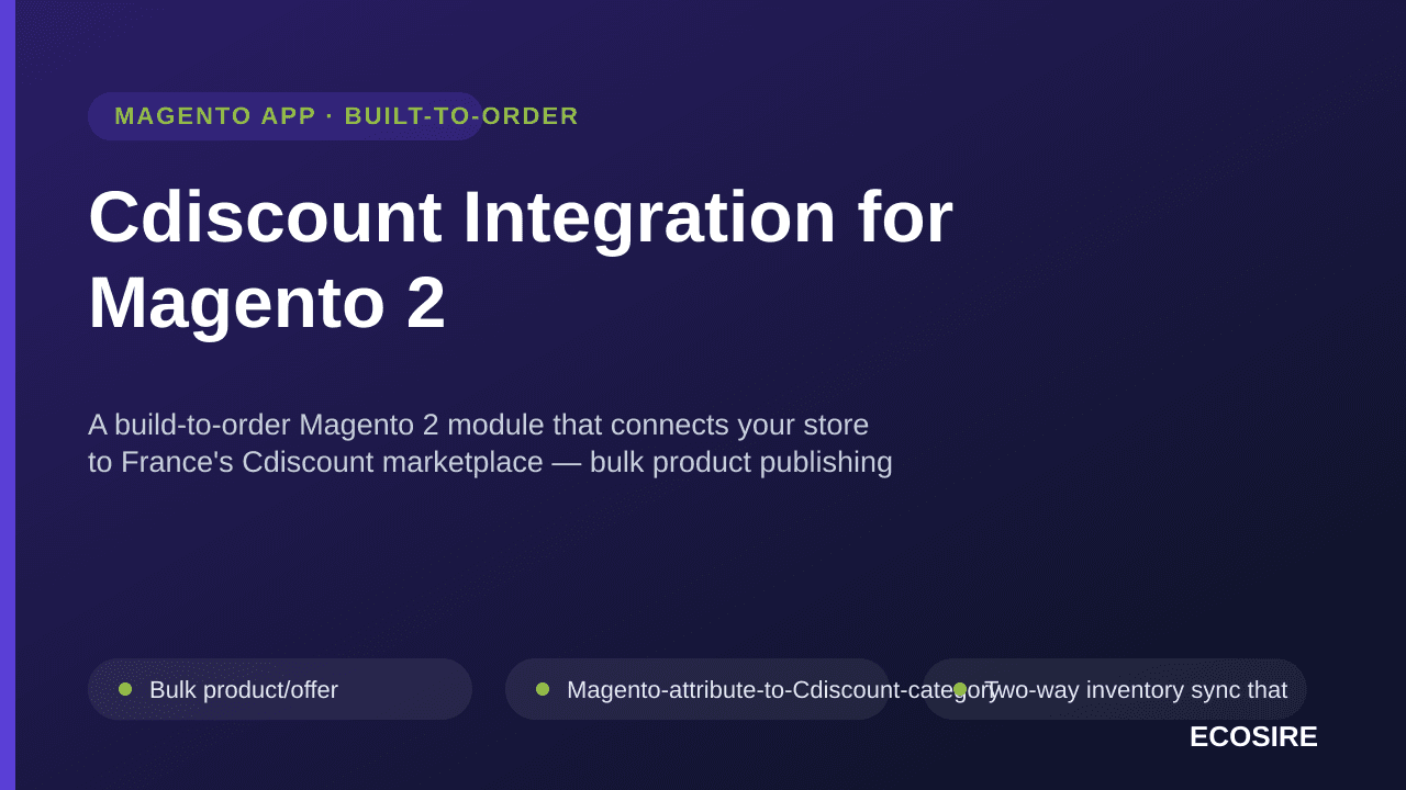 Cdiscount Integration for Magento 2