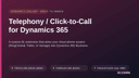 Telephony / Click-to-Call for Dynamics 365 thumbnail 1