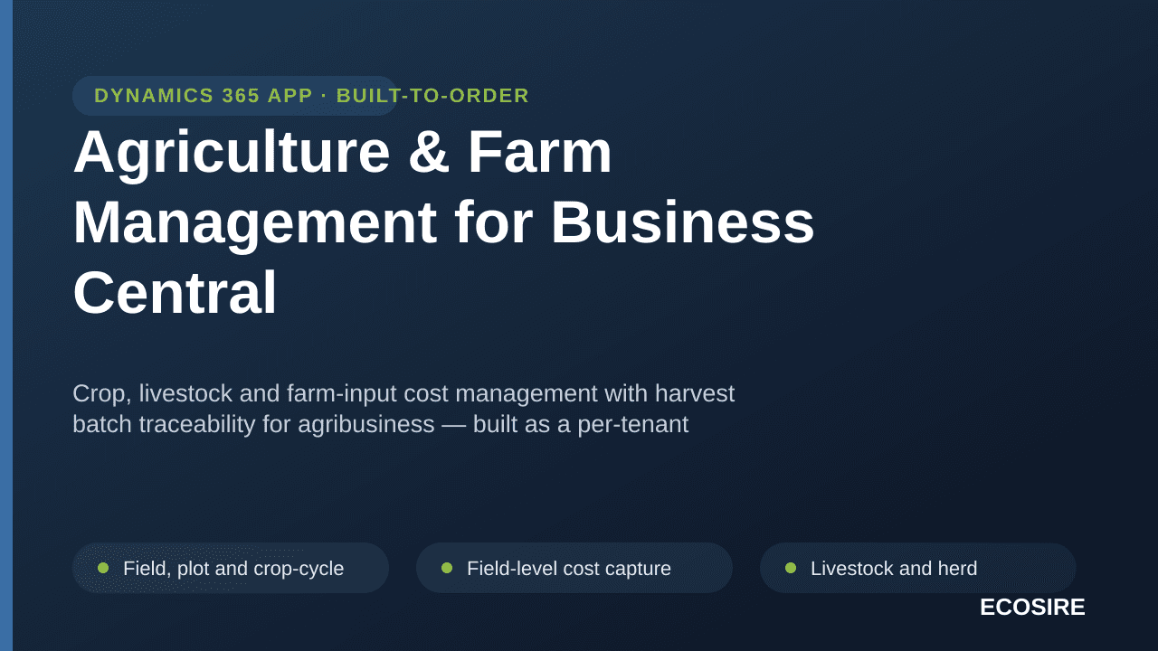 Agriculture & Farm Management for Business Central