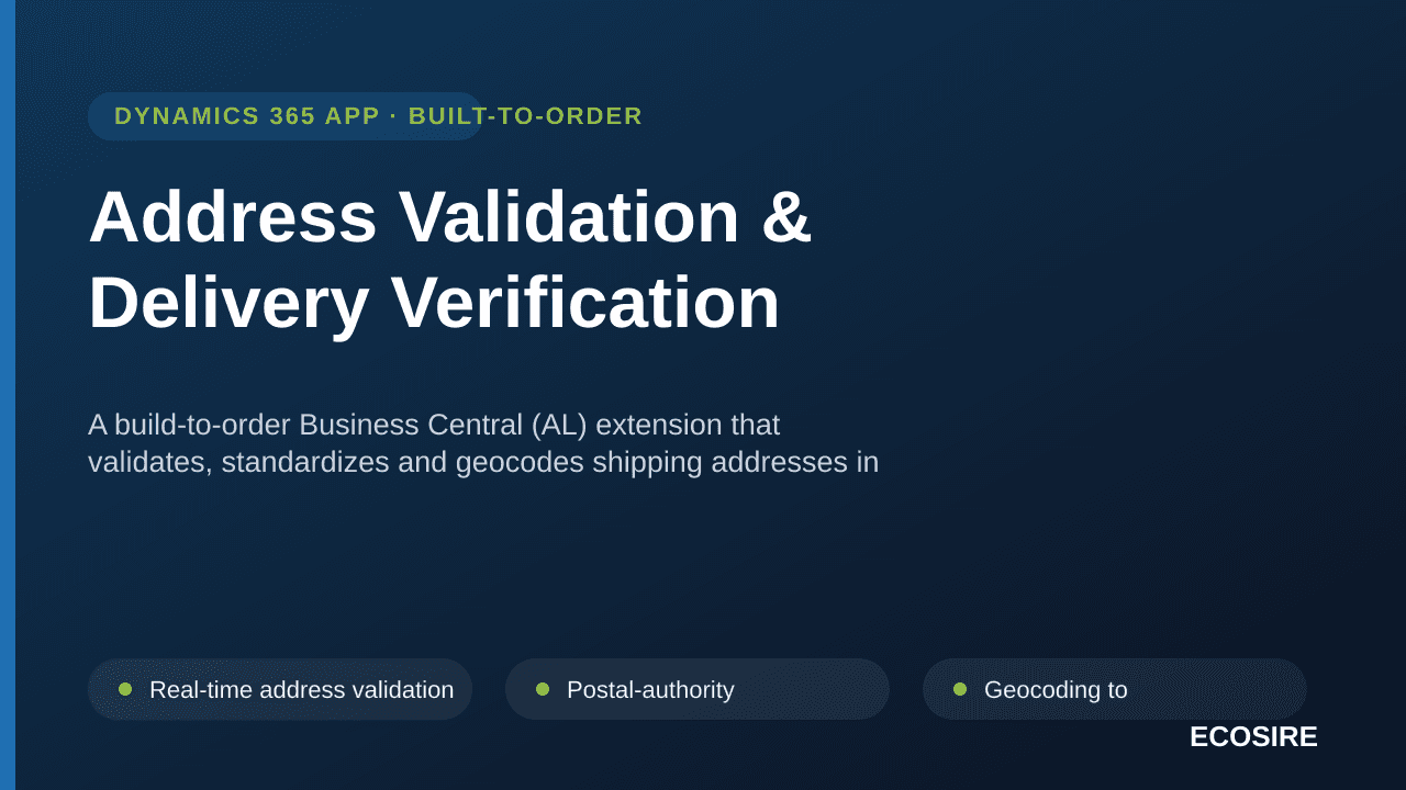 Address Validation & Delivery Verification