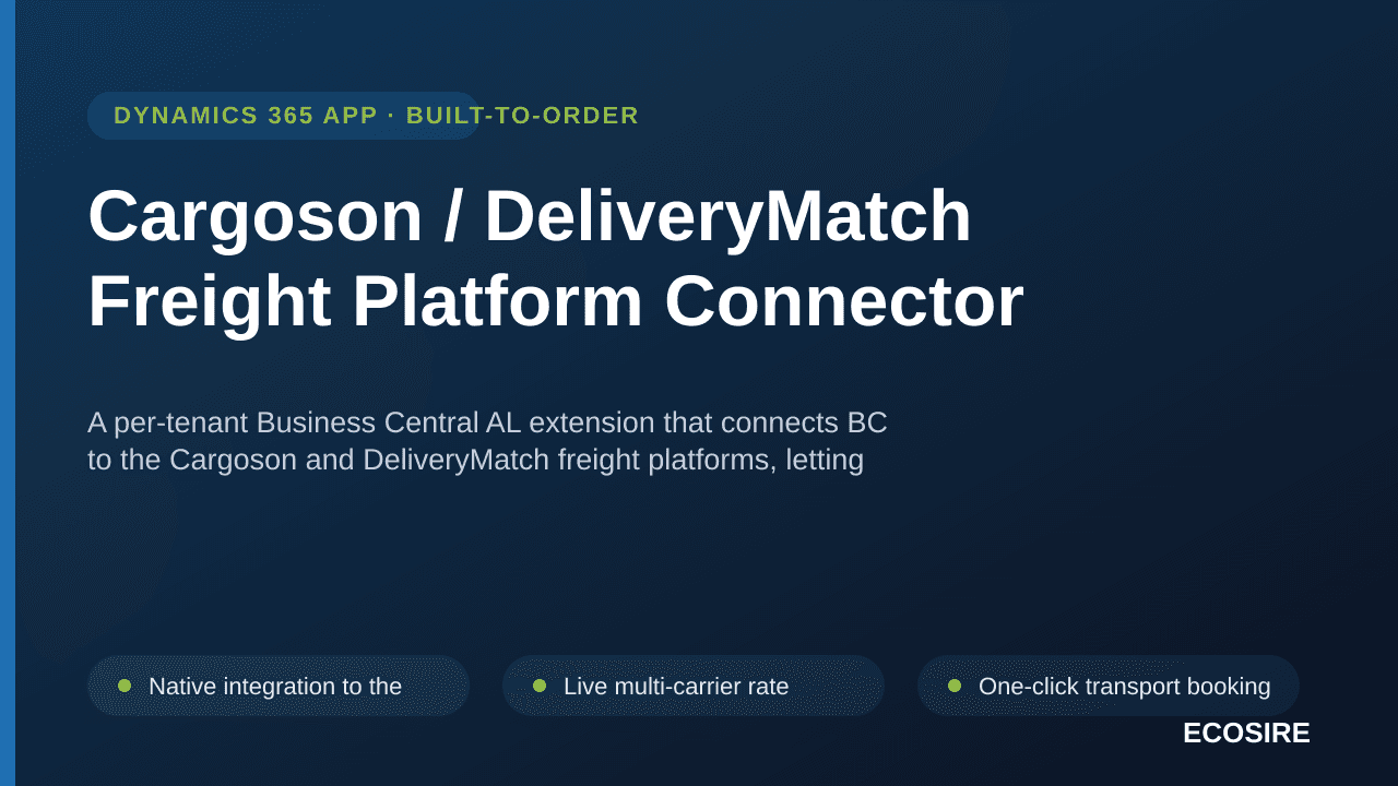Cargoson / DeliveryMatch Freight Platform Connector