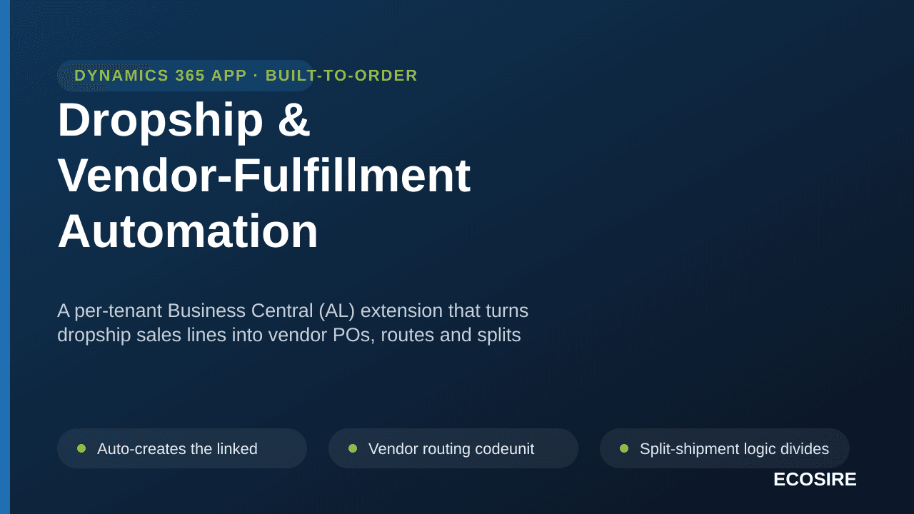 Dropship & Vendor-Fulfillment Automation