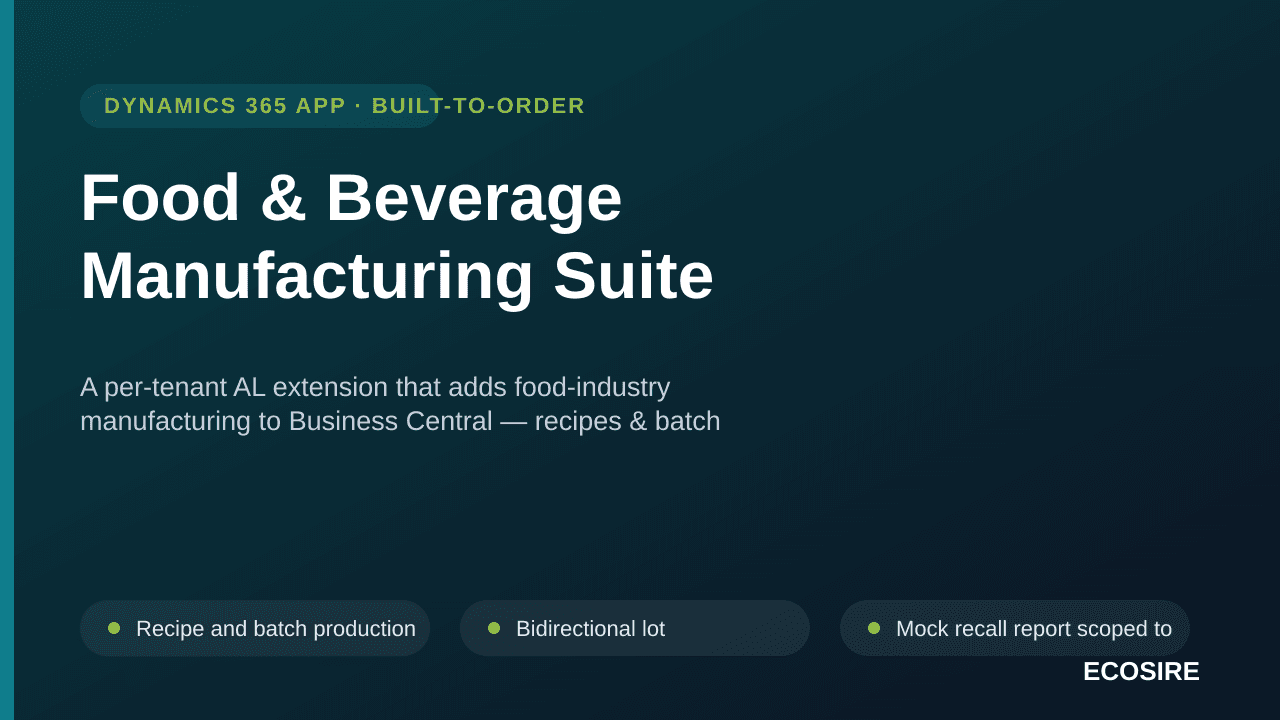Food & Beverage Manufacturing Suite