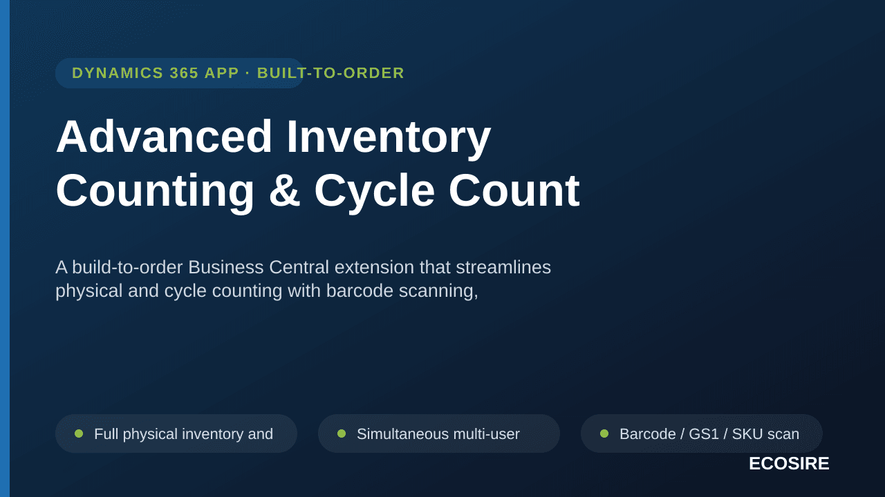 Advanced Inventory Counting & Cycle Count
