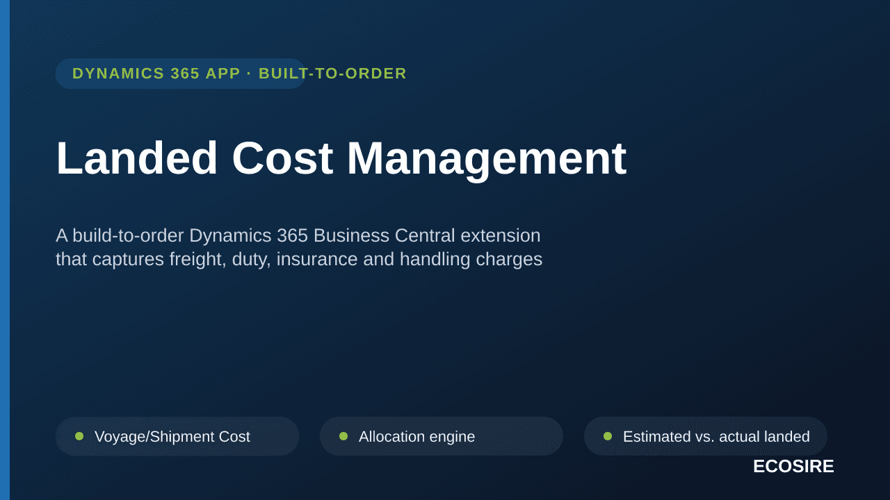 Landed Cost Management