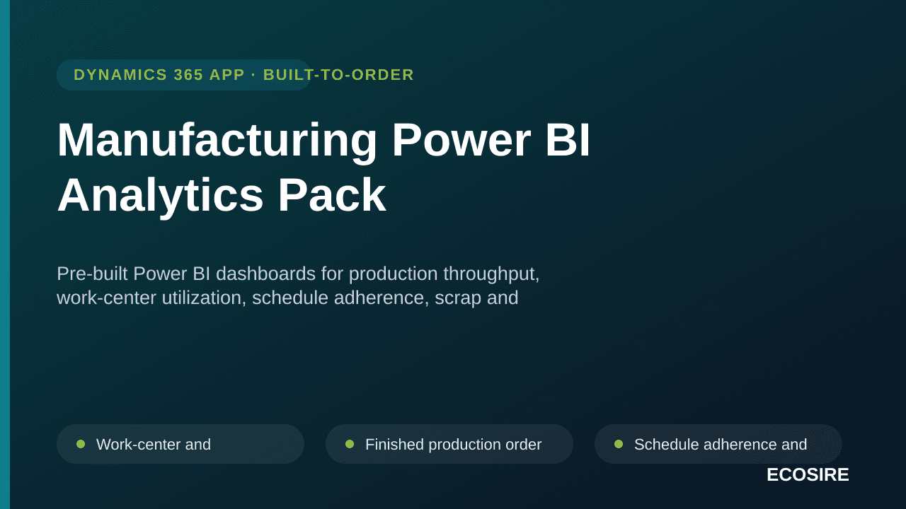 Manufacturing Power BI Analytics Pack