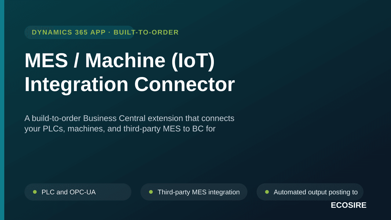 MES / Machine (IoT) Integration Connector