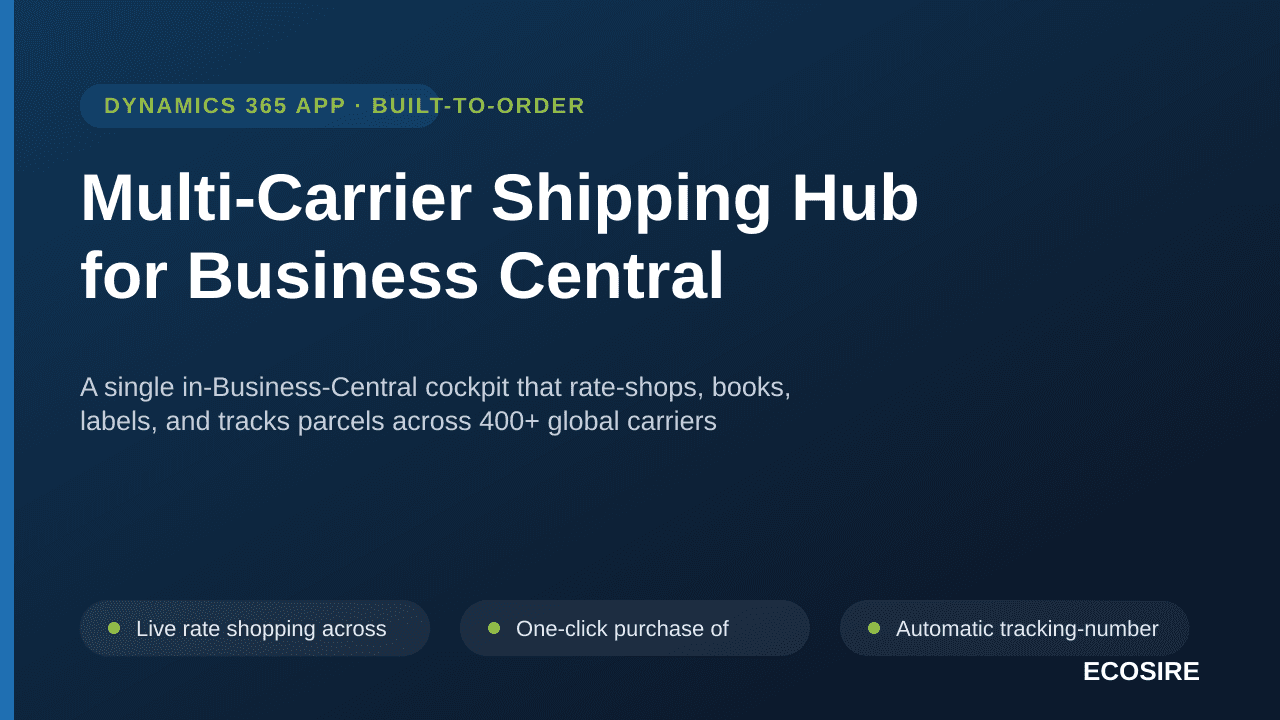 Multi-Carrier Shipping Hub for Business Central