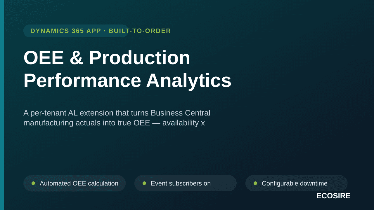 OEE & Production Performance Analytics