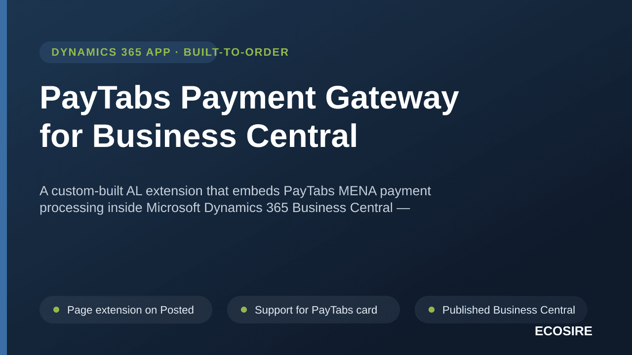PayTabs Payment Gateway for Business Central