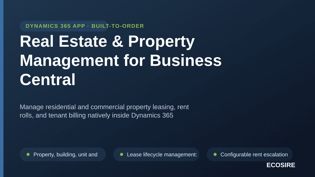Real Estate & Property Management for Business Central