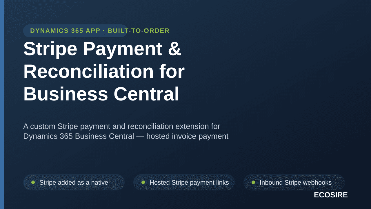 Stripe Payment & Reconciliation for Business Central