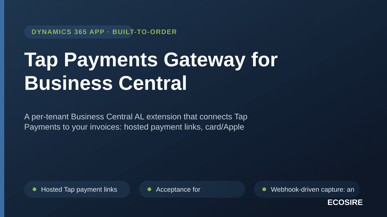 Tap Payments Gateway for Business Central