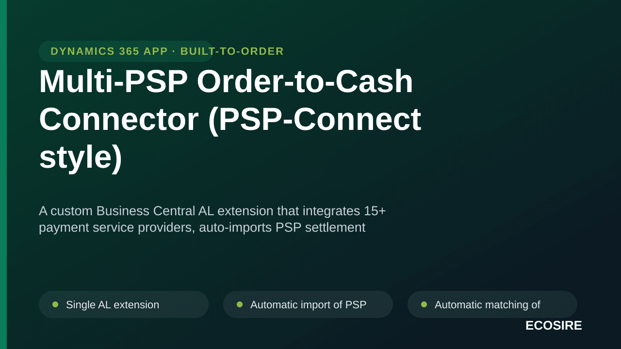 Multi-PSP Order-to-Cash Connector (PSP-Connect style)