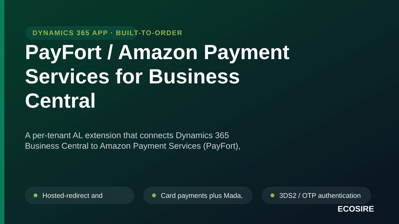 PayFort / Amazon Payment Services for Business Central